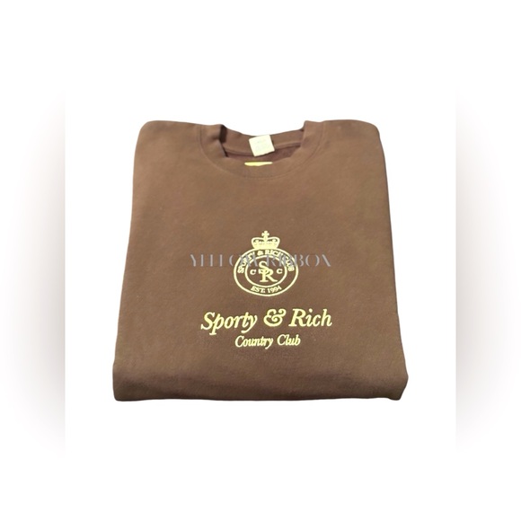 🆕 SPORTY & RICH | CROWN EMBROIDERED PULLOVER SWEATSHIRT | SIZE: SMALL - Picture 7 of 8